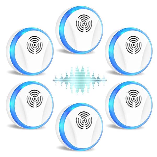 3-5-Watt White Indoor Ultrasonic Pest and Mouse Repelle, Pest Repellent Plug-in for Home, Office, Warehouse(6-Pack)