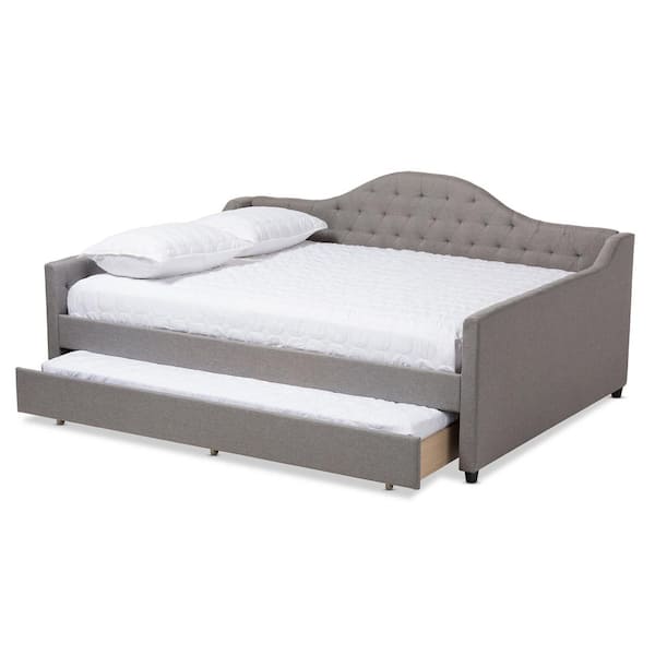 Baxton Studio Eliza Gray Trundle Daybed