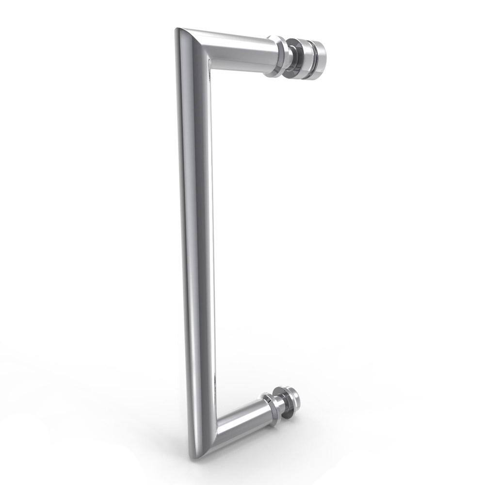 Clear Tempered Glass Frameless Hinged Shower Enclosure with Black Hardware