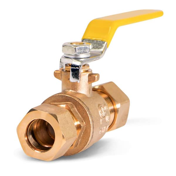 Premium Brass Full Port Ball Valve with 1/2 in. Compression Connections
