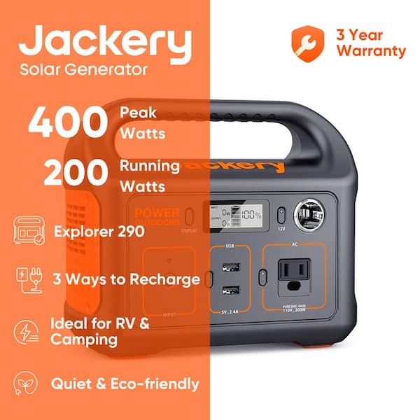 Jackery 200-Watt Continuous/400-Watt Peak Output Power Station