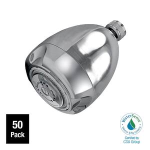 Earth 3-Spray 2.7 in. Single Wall Mount Fixed 1.25 GPM Shower Head in Chrome (50-Pack)