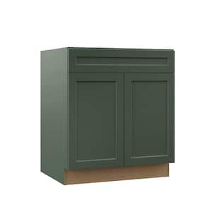 Designer Series Melvern 30 in. W x 24 in. D x 34.5 in. H Assembled Shaker Base Kitchen Cabinet in Forest