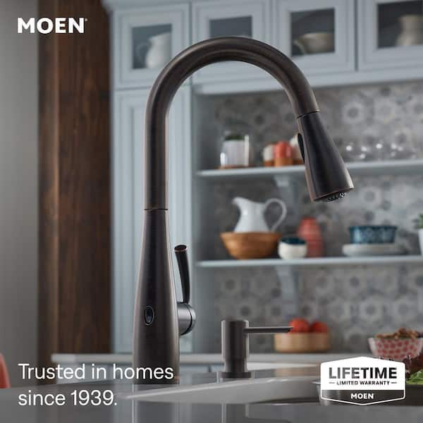 Essie Touchless 1-Handle Pull-Down Sprayer Kitchen Faucet with MotionSense Wave and Power Clean in Mediterranean Bronze
