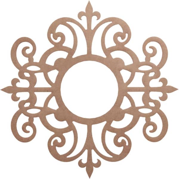 0.375 in. x 32 in. x 32 in. Wood Medallion Moulding