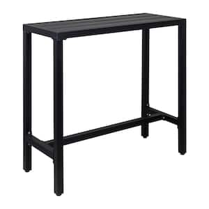 40 in. W x 37 in. H x 15.6 in. D Black Iron Bar Table