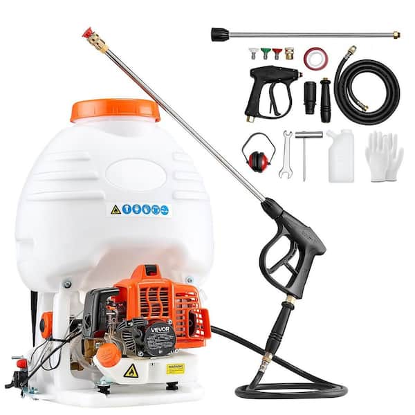 5 gal. Gas Powered Backpack 26.5cc 0.9HP Engine Sprayer with 24 in. Wand and Nozzles, Earmuffs and Gloves 1-Pack