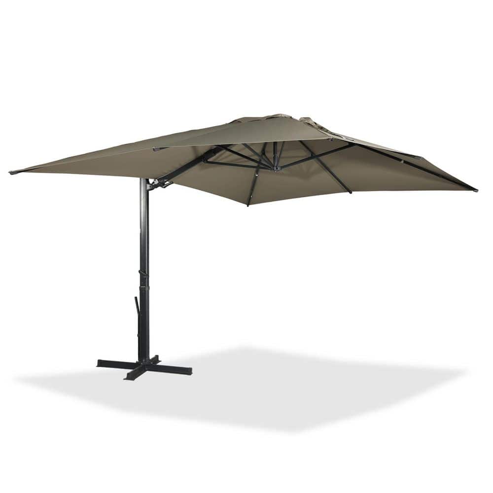 10 ft. x 13 ft. Aluminum 360 Rotation Cantilever Patio Umbrella in Taupe with Hook price history on PriceWatchPro