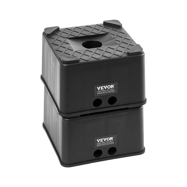 Trailer Jack Blocks, 6 in. High Heavy Duty RV Leveling Blocks, Each with 6000 lbs. Capacity, as RV Jack Stand, Stool