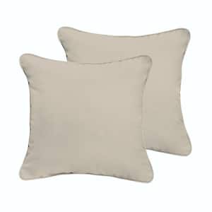 Ivory Outdoor Corded Throw Pillows (2-Pack)