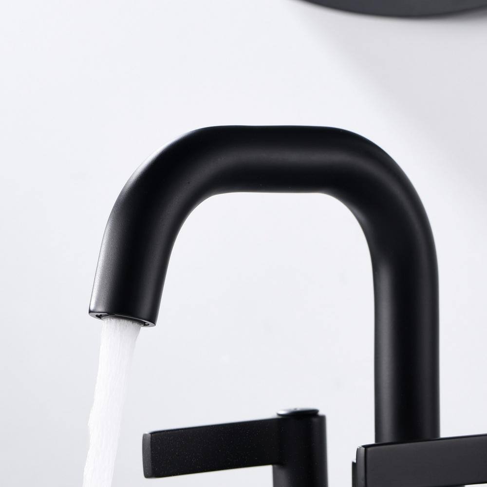Matte Black Nickel 2-Handle Centerset Bathroom Faucet