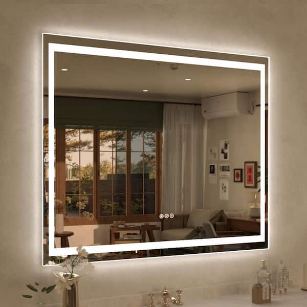 Orion 42 in. W x 36 in. H Rectangular Frameless LED Wall Bathroom Vanity Mirror