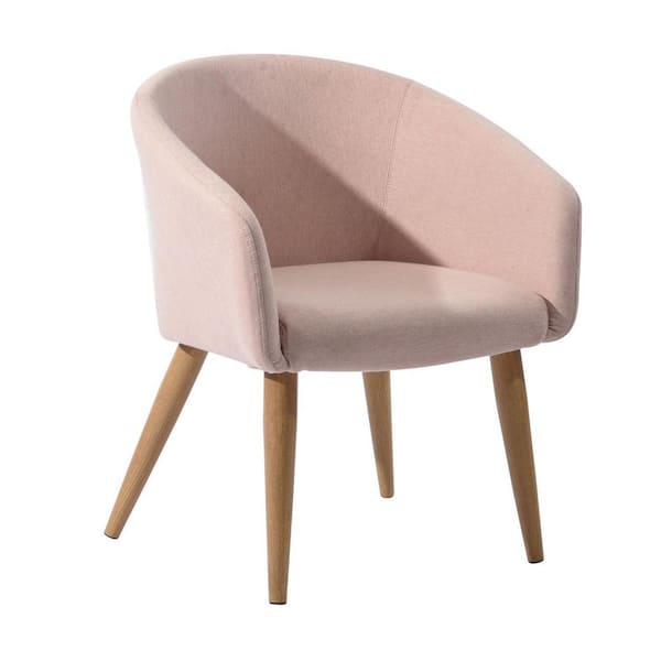 Homy Casa Aokelan Pink Fabric Upholstered Arm Lesure Chair