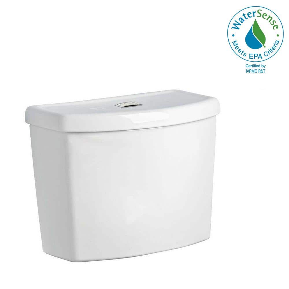 White Ceramic Dual Flush Toilet Tank with Top Mounted Trip Lever