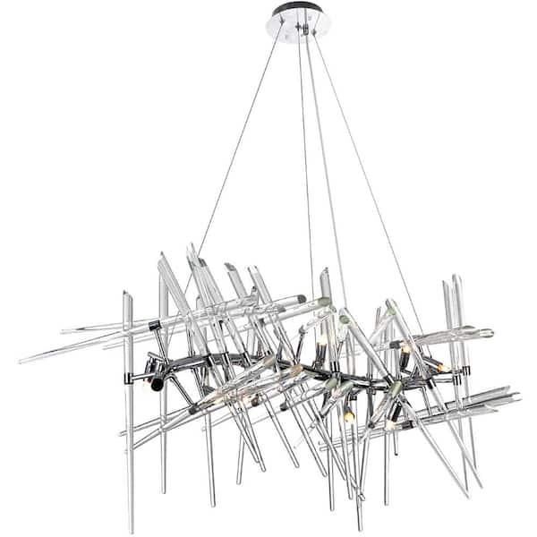 CWI Lighting Icicle 10 Light Chandelier With Chrome Finish