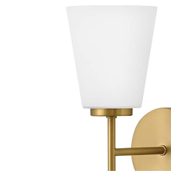 LARK - Bri 5.5 in. 1 Light Lacquered Brass Vanity Light