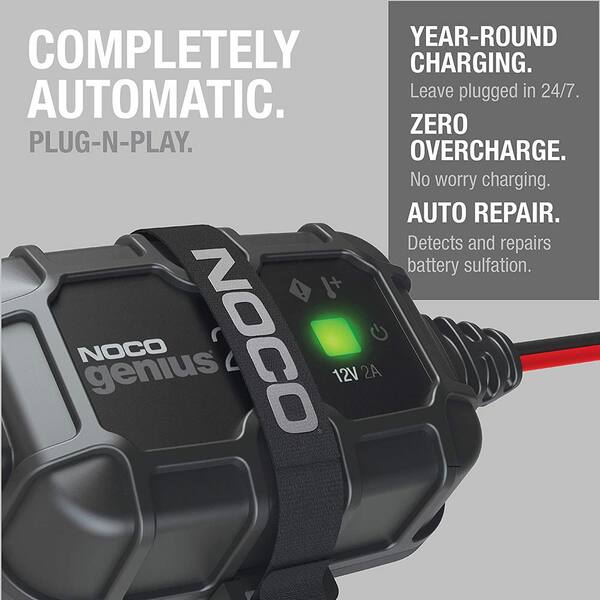 NOCO GENIUS 2D 2 Amp Direct-Mount Onboard Charger, 12-Volt Battery