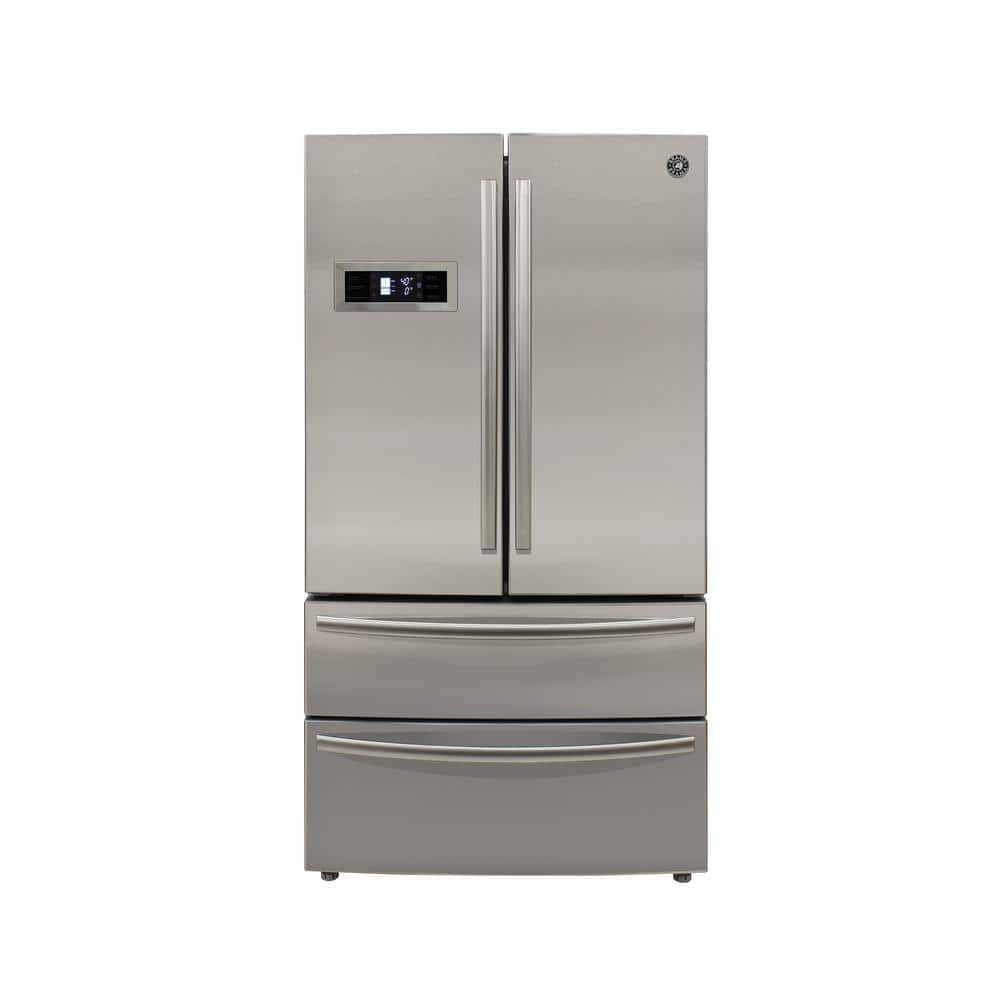 Brama 36 in. 20.66 cu. ft. French Door Bottom Freezer Refrigerator in Stainless Steel, Silver -  BR-FDREF01-SS