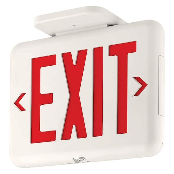 Dual-Lite EVE Series 2-Watt White/Red Integrated LED Exit Sign with Battery and Self-Diagnostics