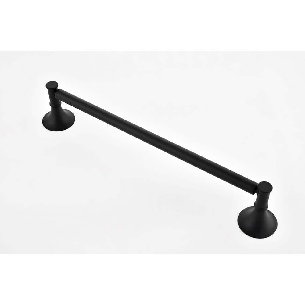 Matte Black 6-Piece Brass Bathroom Hardware Set