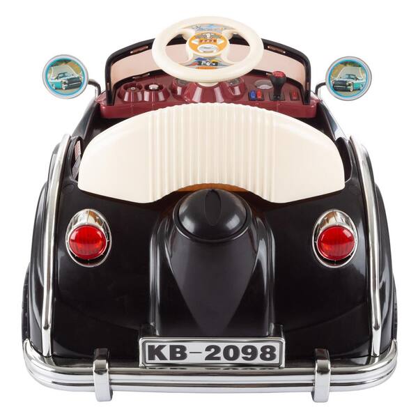 Lil Rider Battery Powered Ride On Toy Classic Car Coupe In Black W410038 The Home Depot