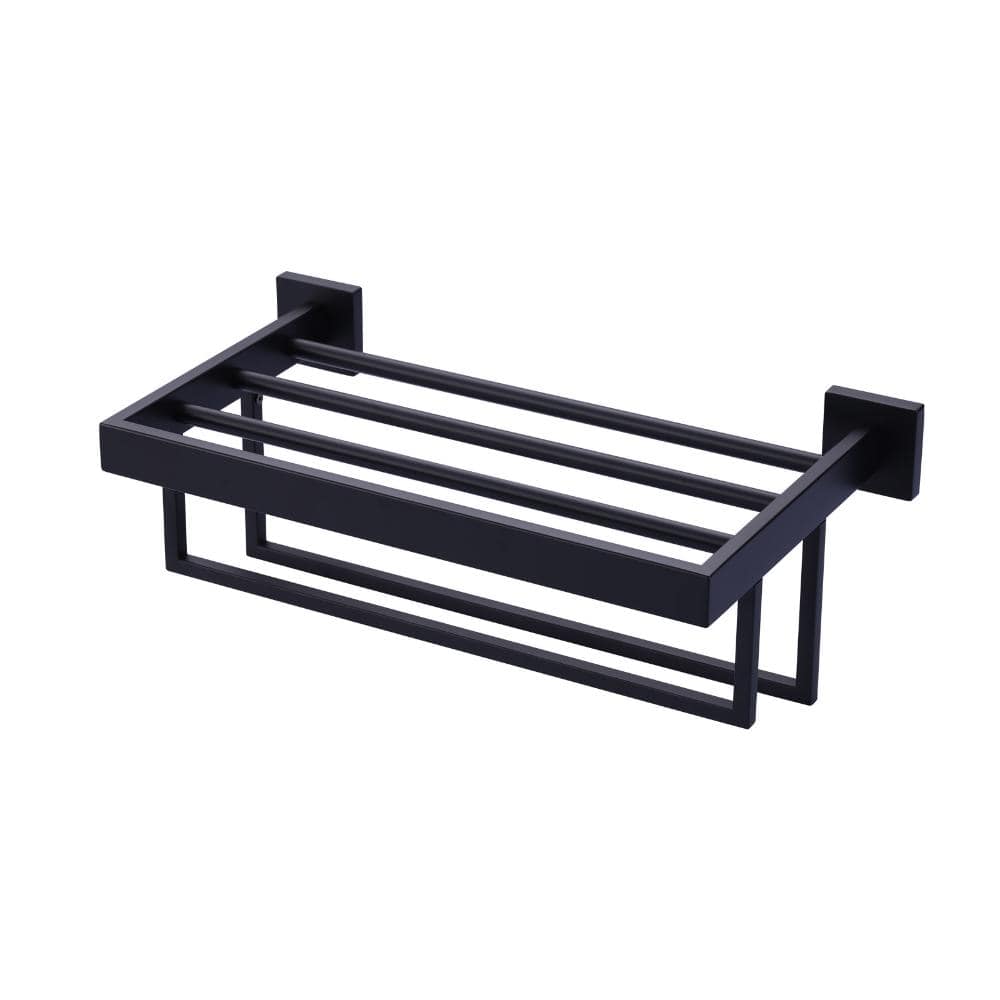 Square 16 in. 3-Tier Wall Mounted Towel Rack in Matte Black price history on PriceWatchPro