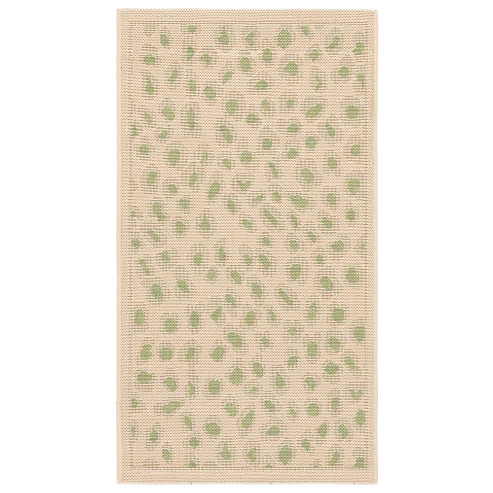 Courtyard Beige/Green 2 ft. x 4 ft. Cheetah Indoor/Outdoor Area Rug price history on PriceWatchPro