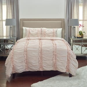 Pink Solid Cotton Queen Sham