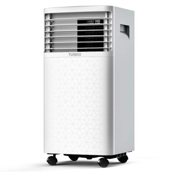 TURBRO 5,000 BTU Portable Air Conditioner Cools 300 Sq. Ft. with Dehumidifier in White