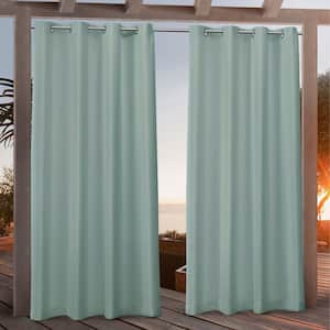 Canvas Spa Polyester Solid 54 in. W x 96 in. L Grommet Top Indoor Outdoor Light Filtering Curtain Panel (Double Panel)