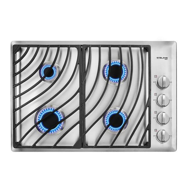 34" Stainless Steel 5 Burners Built-In Stove Cooktop Gas NG/LPG Hob Cooker 