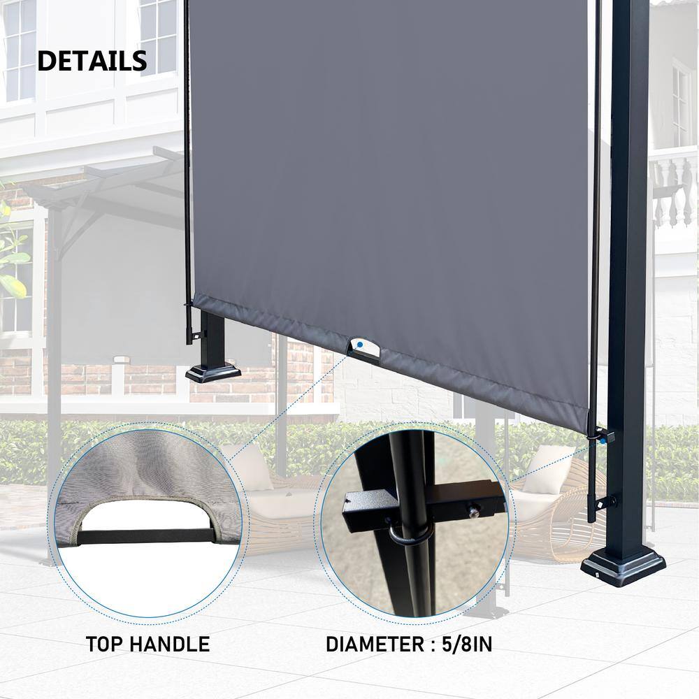 Gray Polyester Replacement Canopy for 12x9 Ft Pergola