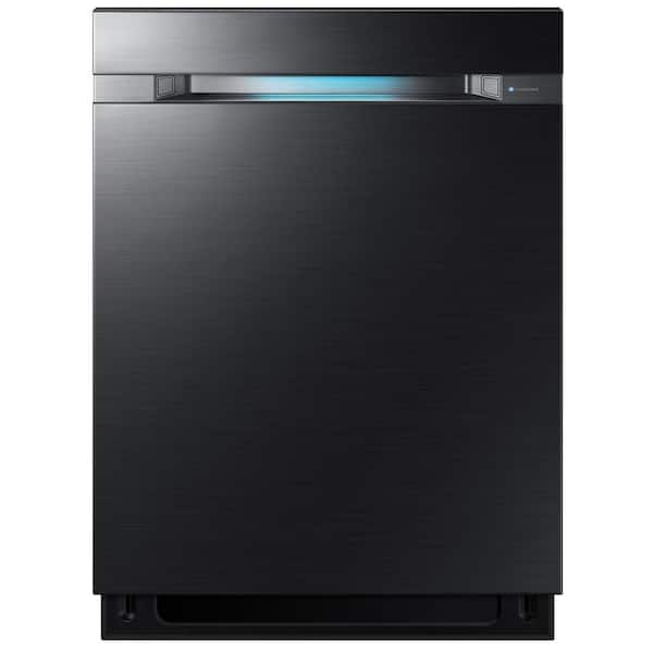 Samsung 24 in Top Control Tall Tub WaterWall Dishwasher in Fingerprint Resistant Black Stainless, 3rd Rack, AutoRelease, 38 dBA