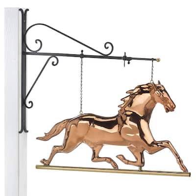 Horse Copper Hanging Wall Sculpture - Traditional Home Decor