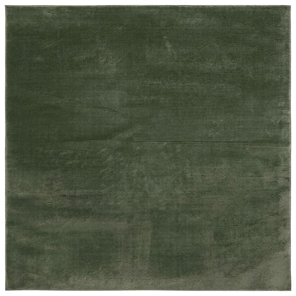 Revive 7 ft. x 7 ft. Square Green Solid Area Rug