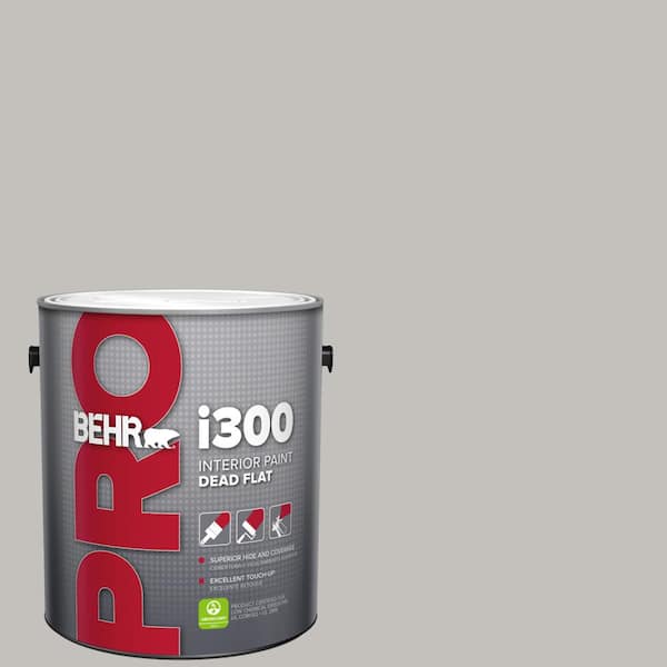 BEHR PRO 1 gal. #PPU18-10 Natural Gray Dead Flat Interior Paint