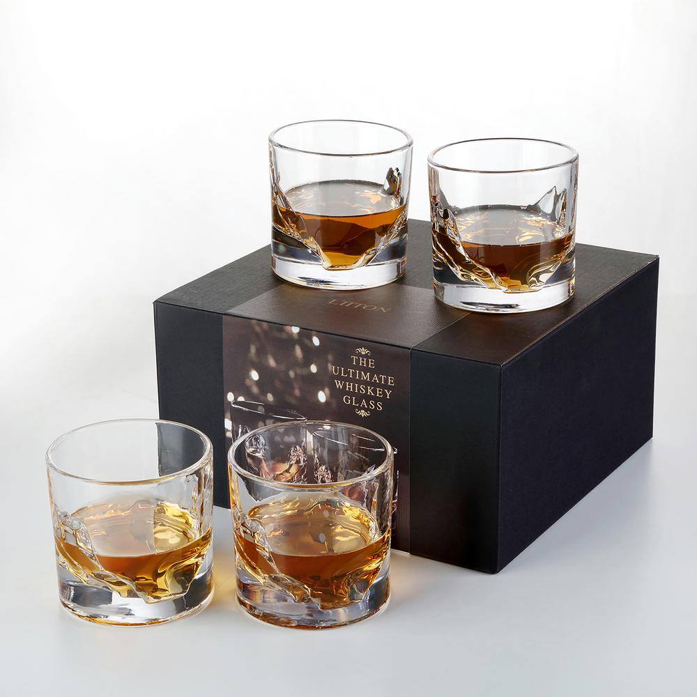 Grand Canyon Clear Crystal Whiskey Glass Set of Four