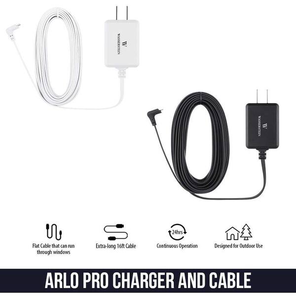 Charger and Cord LANMU 26ft Weatherproof Outdoor Power Cable Compatible with Arlo Pro,Arlo Pro 2,Arlo Go and Arlo Security Light with Quick Charge 3.0 Power Adapter