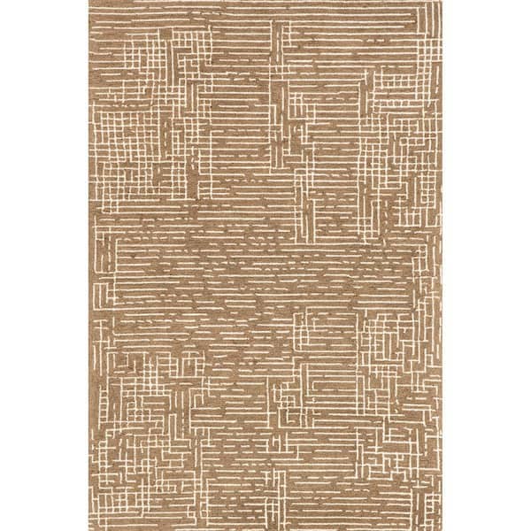 Hive Jute and Wool Natural 5 ft. x 8 ft. Indoor/Outdoor Patio Rug