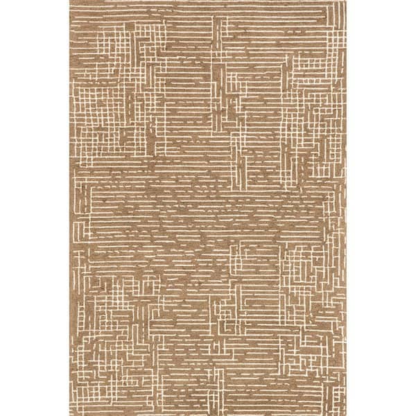 RUGS USA Arvin Olano Hive Jute and Wool Area Rug Natural 8 ft. x 10 ft. Area Rug