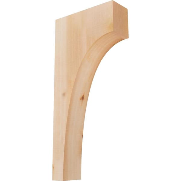 Ekena Millwork 3-1/2 in. x 10 in. x 22 in. Western Red Cedar Huntington Smooth Corbel