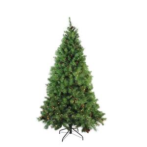 7.5 ft. x 56 in. Pre-Lit Dakota Red Pine Full Artificial Christmas Tree - Clear Lights
