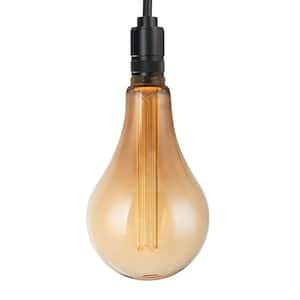 25W Equivalent PS50 Dimmable Oversized Amber Glass E26 Vintage Edison LED Light Bulb Acrylic Filament Warm White 2100K