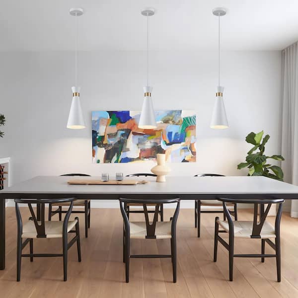 TinHon Modern White Cone Pendant Light