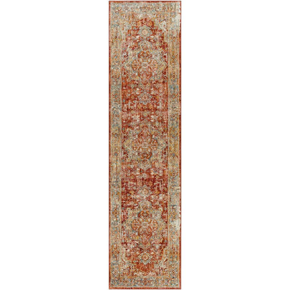 Artistic Weavers Ebel Burnt Orange Medallion 3 ft. x 10 ft. Indoor
