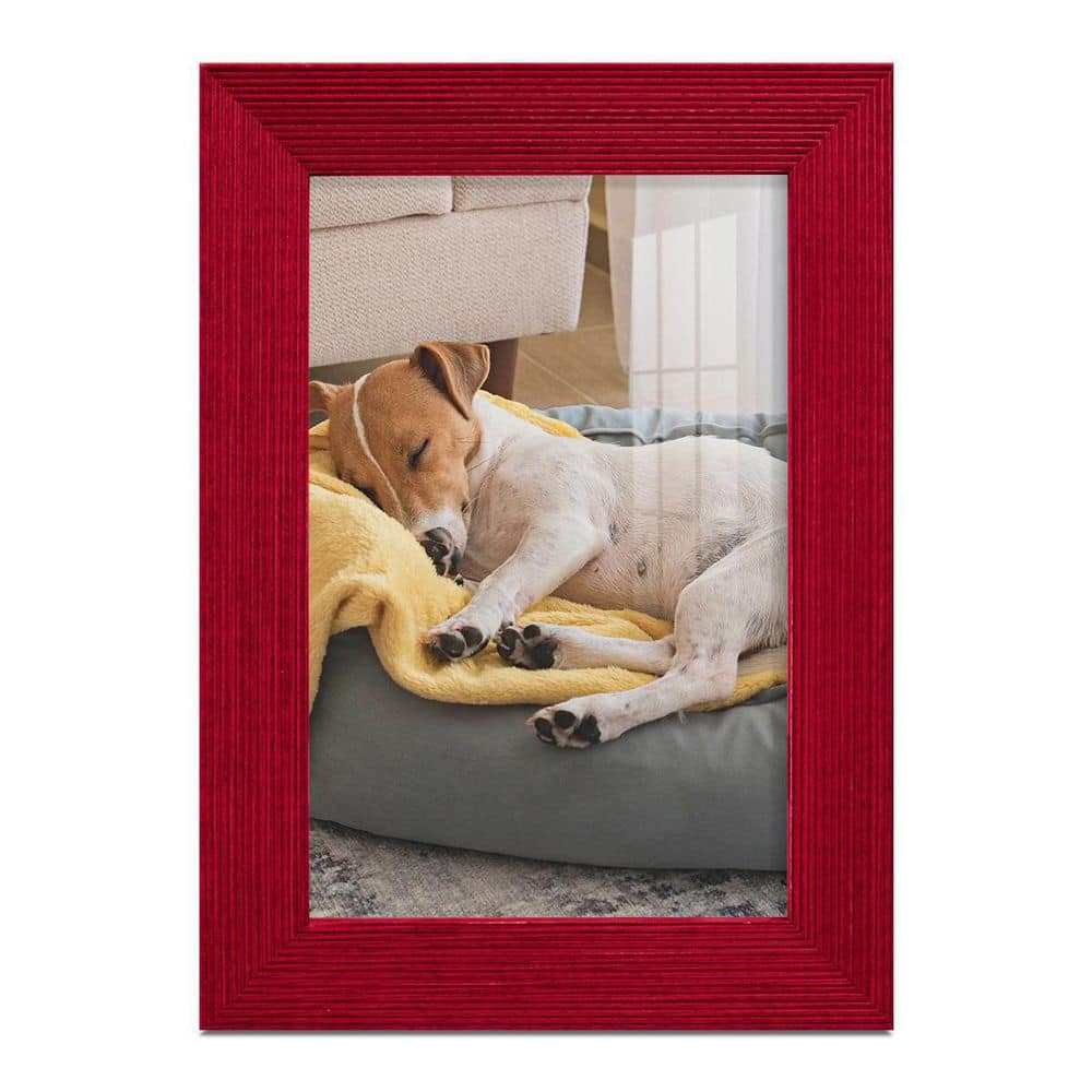 Wexford Home Grooved 4 in. x 6 in. Red Picture Frame WF107B The Home