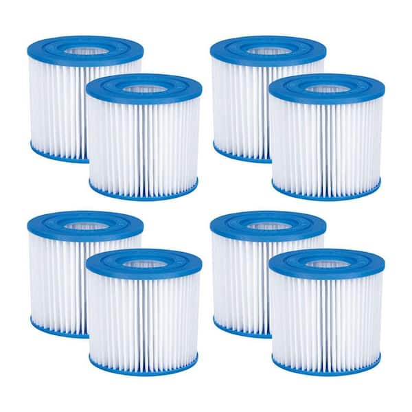 Summer Waves 13.25 in. Dia Replacement Type D Pool and Spa Filter Cartridge (8-Pack)
