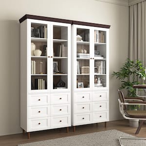 White MDF Display and Storage Cabinet: Ideal for Kitchen and Living Room