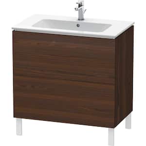 L-Cube 18.88 in. W x 32.25 in. D x 27.75 in. H Bath Vanity Cabinet without Top in Walnut Brushed