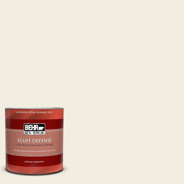 BEHR ULTRA 1 qt. Designer Collection #DC-003 Blank Canvas Extra Durable Flat Interior Paint & Primer